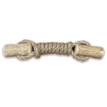 Coffee Wood & Hemp Rope Nunchaku Dog Toy