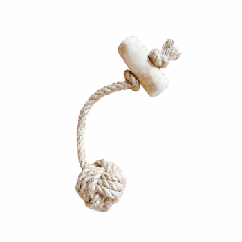 Coffee Wood Dog Chew & Hemp Ball Dog Toys